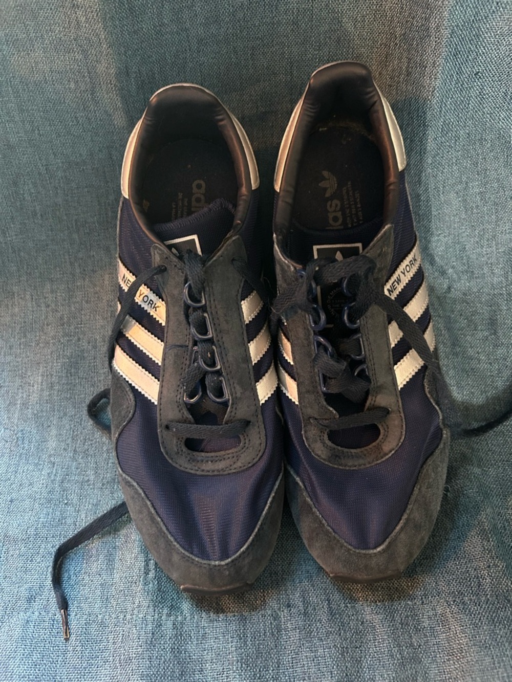 adidas New York Navy and White Men's Sneakers